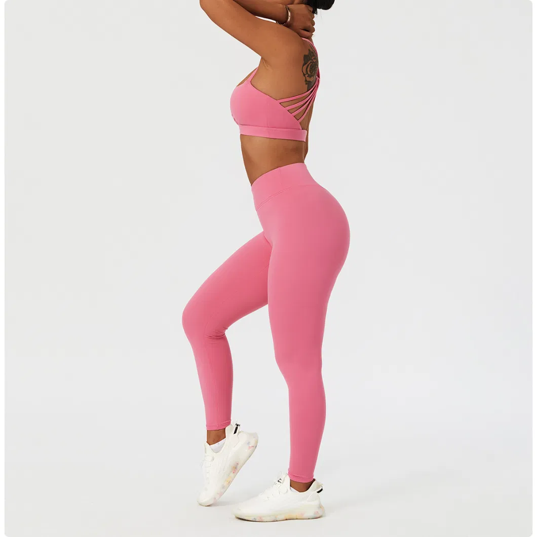 Women Yoga Set Gym Set Fitness 2-Piece Womens Seamless Womens Gym Sports Suit Sportwear Clothes