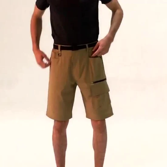 Pantaloncini cargo da uomo di vendita calda Pantaloncini estivi in ​​cotone verde militare da uomo larghi multi