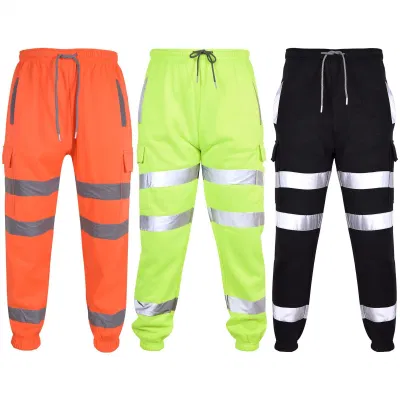 Pantaloni riflettenti da lavoro sicuri ad alta visibilità Pantaloni cargo ad alta visibilità da uomo